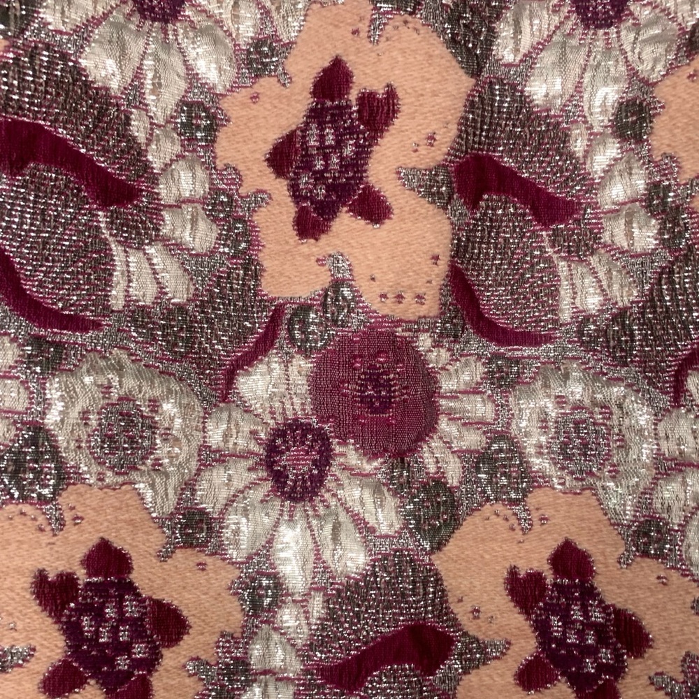 NWT J Crew Retro Salon Mini Floral Brocade Metallic Wool Silk Pocket Skirt - Picture 3 of 6